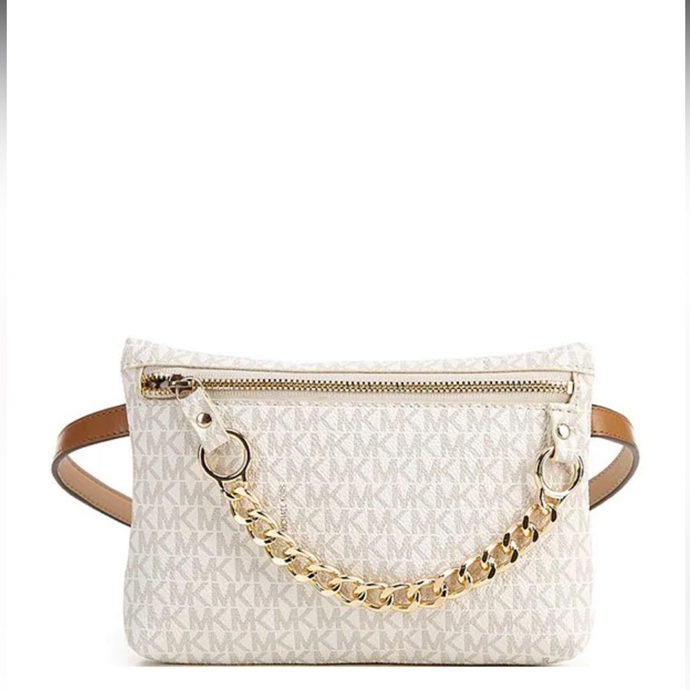 Michael Kors Signature Logo Pull Chain Belt Bag